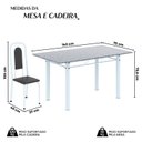 Ver imagem 3 de Conjunto Sala de Jantar com 6 Cadeiras Lara Branco/Preto
