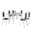 Ver imagem 2 de Conjunto Sala de Jantar com 6 Cadeiras Lara Branco/Preto