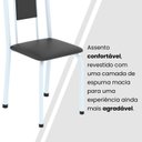 Ver mais imagens de Conjunto Sala de Jantar com 6 Cadeiras Lara Branco/Preto