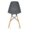 Kit 4 Cadeiras Charles Eames Eiffel Wood Base Madeira - Cinza - 5