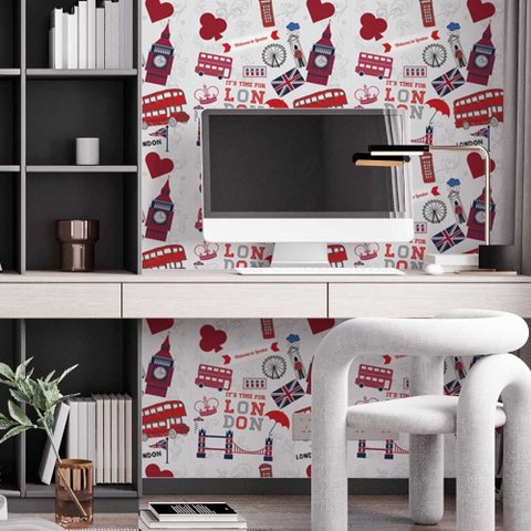 Papel de Parede Casual Londres Gh Papel de Parede 2,5m