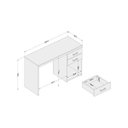 Ver imagem 4 de Escrivaninha Mesa Escritório 2 Gavetas 120cm Malta