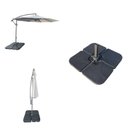 Ver imagem 2 de Ombrelone Estrutura em Alumínio e Cobertura em Poliéster 3m Thaiti Cinza com Base Lateral