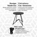 Ver imagem 3 de Mesa de Centro Moderna em Alumínio Ripado Solares Preto