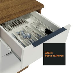 Armário de Cozinha Completa 290cm Rustic/Branco/Rustic Stella Madesa 01 - 9