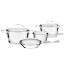 Conjunto de Panelas Inox com Fundo Triplo 4 Peças Ventura Tramontina - 1