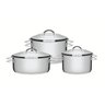 Jogo de Panelas Tramontina Aço Inox Fundo Triplo Cooktop Fogão Indução 3 Peças Solar - 1