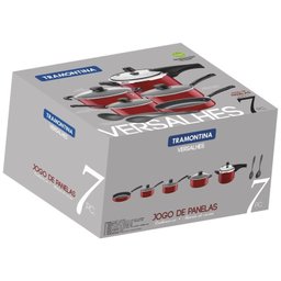 Jogo de Panelas Alumínio Antiaderente 7 Peças Versalhes Vermelha Tramontina - 2