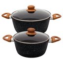 Ver imagem 5 de Conjunto de Panelas Revestimento Cerâmica Viena Preto 5 Peças 4,5mm - Casambiente Al162