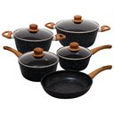 Ver imagem 1 de Conjunto de Panelas Revestimento Cerâmica Viena Preto 5 Peças 4,5mm - Casambiente Al162