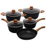 Conjunto de Panelas Revestimento Cerâmica Viena Preto 5 Peças 4,5mm - Casambiente Al162 - 1