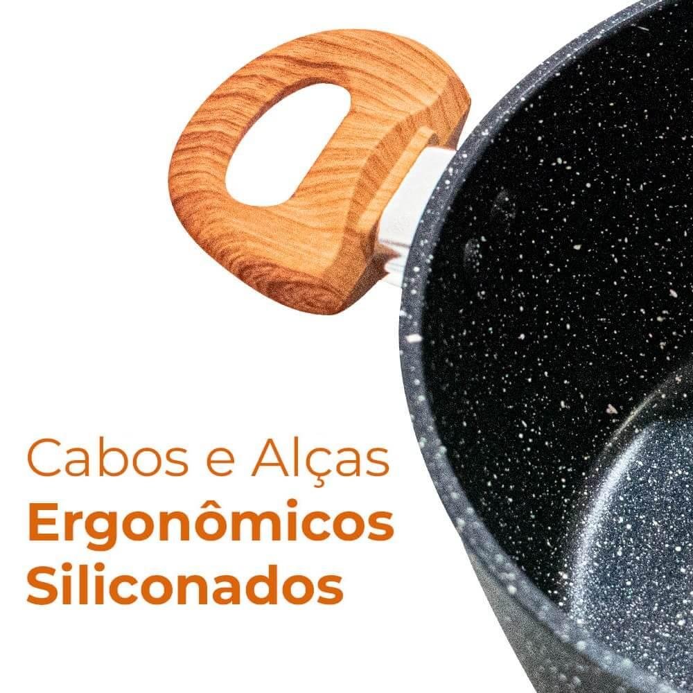 Conjunto de Panelas Revestimento Cerâmica Viena Preto 5 Peças 4,5mm - Casambiente Al162 - 4