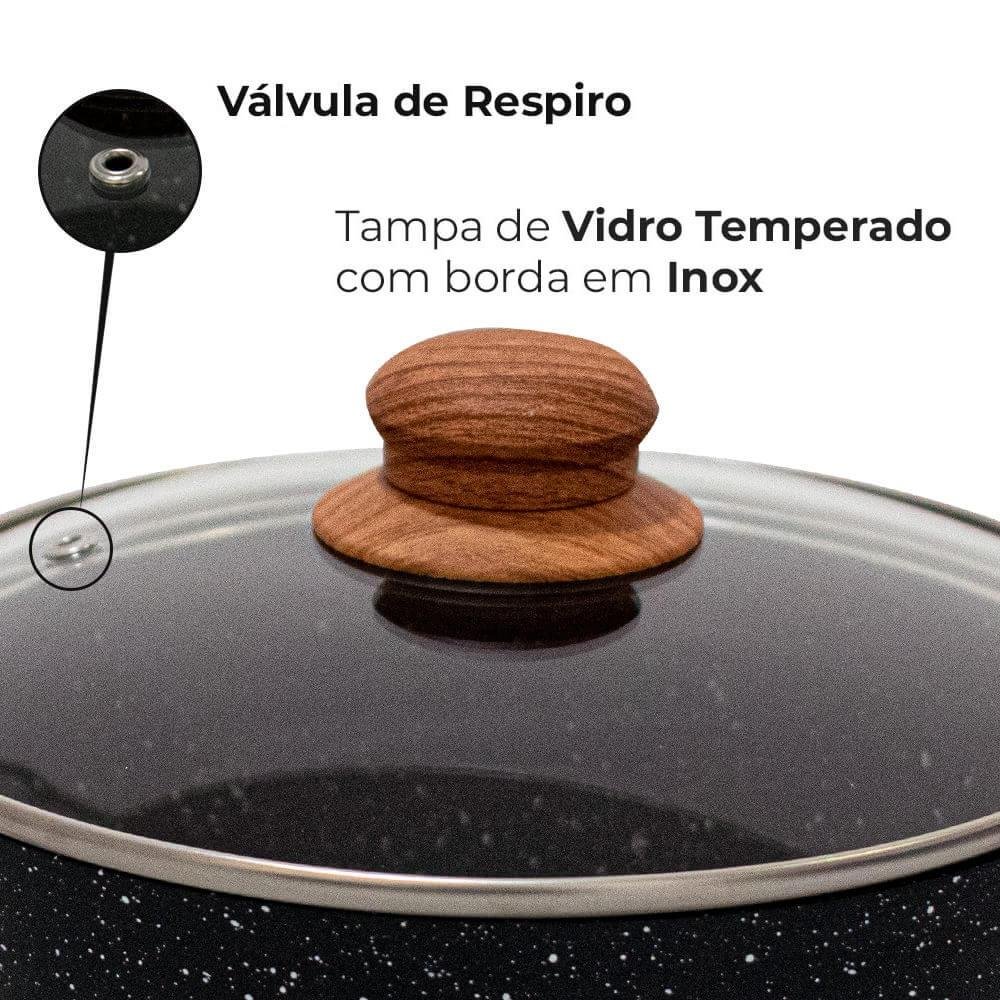 Conjunto de Panelas Revestimento Cerâmica Viena Preto 5 Peças 4,5mm - Casambiente Al162 - 3