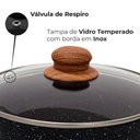Ver imagem 3 de Conjunto de Panelas Revestimento Cerâmica Viena Preto 5 Peças 4,5mm - Casambiente Al162
