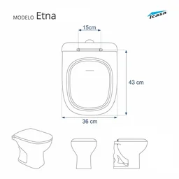 Assento Sanitário Etna Branco para Vaso Icasa - 5