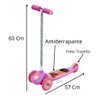 Patinete Skate Barbie 3 Rodas Infantil Alumínio F00549 - 2