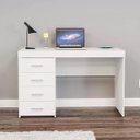 Ver imagem 2 de Escrivaninha Malta 4 Gavetas 120cm Branca