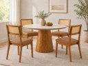 Ver imagem 1 de Sala de Jantar Redonda 4 Cadeiras Maciça Toscana- Imperial
