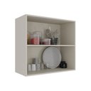 Ver imagem 5 de Armário Aéreo 80cm 2 Portas Cozinha Lisboa Branco/Off White