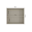 Ver imagem 4 de Armário Aéreo 80cm 2 Portas Cozinha Lisboa Branco/Off White