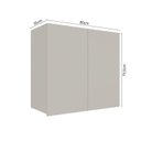Ver imagem 3 de Armário Aéreo 80cm 2 Portas Cozinha Lisboa Branco/Off White