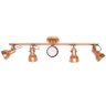 Kit 5 Spot Itamonte Alumínio No Trilho 5x E27 - Cobre - 1