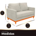 Ver mais imagens de Kit Sofá 03 Lugares e Poltrona Berlin Base Madeira Linho