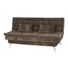 Sofá Cama-Bicama Matrix Salomé em Tecido Suede Amassado Marrom - 1