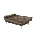 Ver imagem 3 de Sofá Cama-Bicama Matrix Salomé em Tecido Suede Amassado Marrom