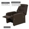 Poltrona Reclinável 2 Posições Classic Corino - Matrix Corino Marrom - 3