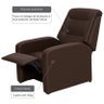 Poltrona Reclinável 2 Posições Classic Corino - Matrix Corino Marrom - 2
