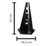 Kit Agilidade Treinamento Funcional 20 Cones Preto com Barreira + Escada Nylon - 5