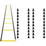 Kit Agilidade Treinamento Funcional 40 Cones Preto com Barreira + Escada Nylon - 1