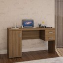 Ver imagem 2 de Escrivaninha Miranda 2 Gavetas 1 Porta 135cm Politorno