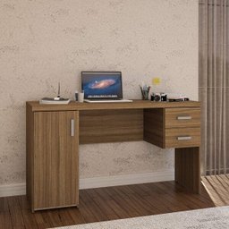 Escrivaninha Miranda 2 Gavetas 1 Porta 135cm Politorno - 2