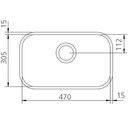 Ver imagem 2 de Cuba Tramontina Lavínia 47 Bl Prime em Aço Inox Escovado 47x30 Cm com Válvula e Sifão 94022107