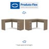Mesa para Escritório em L 113,9x127,8cm Gavetas Fênix  - 11