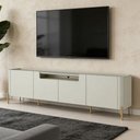 Ver imagem 1 de Rack para Sala de Estar TV 85 pol 4 Portas Pés Industrial Dourado Alef I03 Luna - Lyam Decor