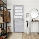 Ver imagem 2 de Porta Alumínio Brilhante 210x80 L.25 Vidro Mini Boreal Lado Esquerdo