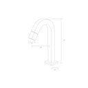 Ver imagem 2 de Torneira para Lavatório Lavabo Banheiro Slim Tube Quadrada Bica Baixa Pratica Inox Cromado Luxo1/4v 