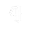 Torneira para Lavatório Lavabo Banheiro Slim Tube Quadrada Bica Baixa Pratica Inox Cromado Luxo1/4v  - 2