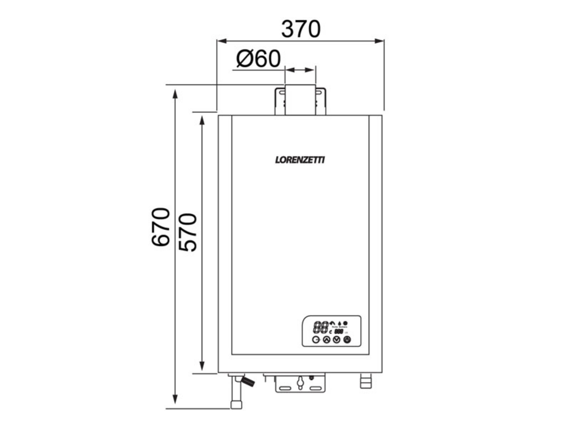 Aquecedor de Água a Gás Lorenzetti Lz 2300 De-b Branco Digital Bivolt 23,5 Litros Gás Glp - 5