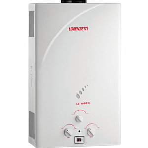 Aquecedor de Água a Gás Lorenzetti Lz 1600n Branco 15 Litros Bivolt Gás Glp