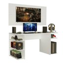 Ver imagem 2 de Mesa para Computador Gamer Madesa 9409 e Painel para TV até 50 Polegadas Branco Cor:Branco