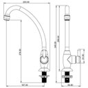 Ver imagem 2 de Torneira de Cozinha Mesa Bica Alta Branca PVC 1/4 Volta Lorenzetti 1167 F27