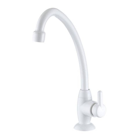 Torneira de Cozinha Mesa Bica Alta Branca PVC 1/4 Volta Lorenzetti 1167 F27