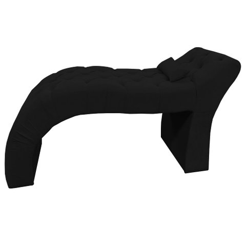 Maca Estética Estofada em Captonê Suede Preto - Dominic Decor