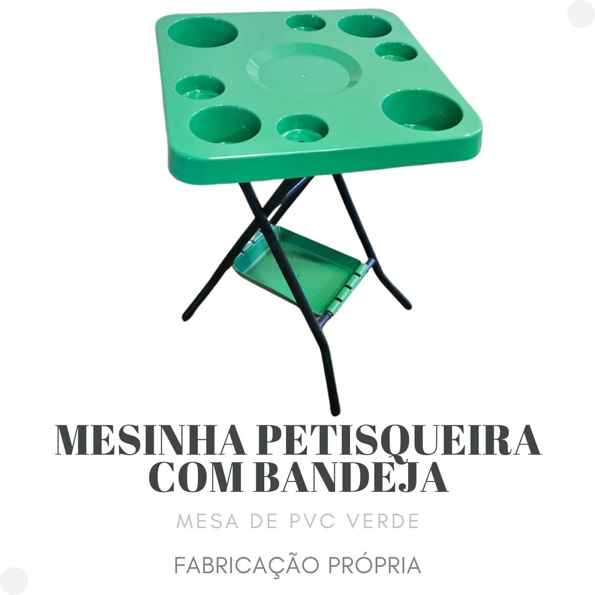 Mesinha Petisqueira Dobrábel Verde com Bandeja - 10