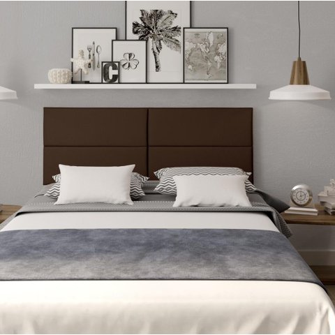 Painel Cama Box Suspensa Lorena Marrom 1.40