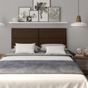 Ver imagem 1 de Painel Cama Box Suspensa Lorena Marrom 1.40